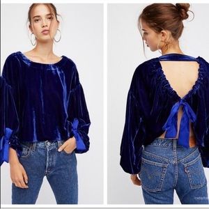 Free people velvet blouse
